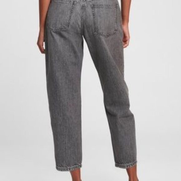 Gap Barrel Jean High Rise in Washed Black Denim 28/6P / Style 600210 - Picture 3 of 11